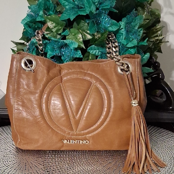 Valentino Handbags - Valentino Brown Leather Shoulder Bag